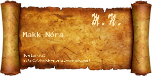 Makk Nóra névjegykártya