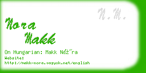 nora makk business card